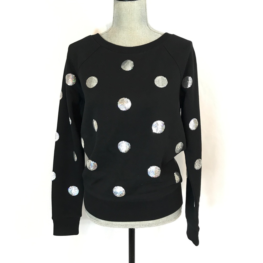 NEW Victoria Secret Pink polka dot sequin sweater